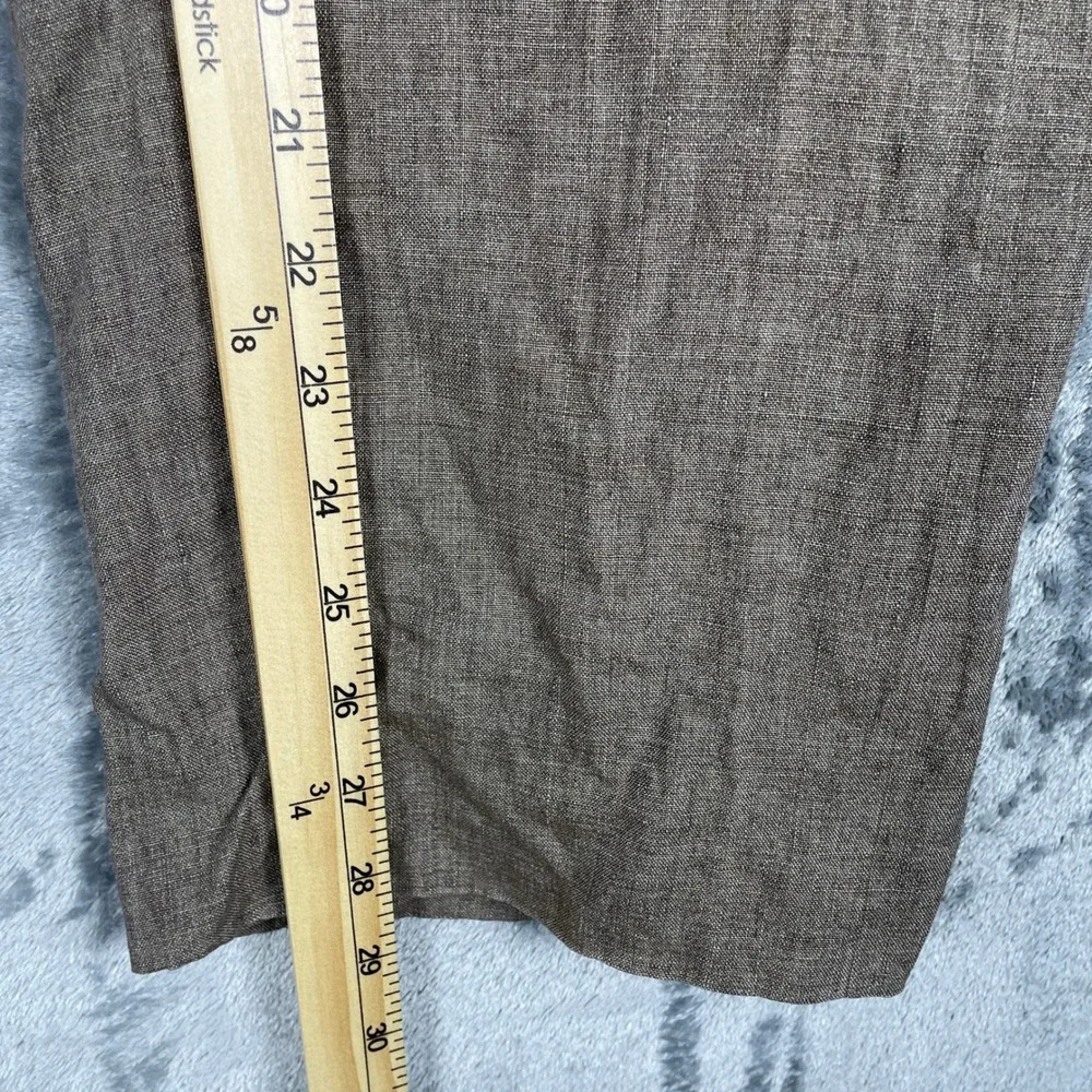 Joseph Abboud Trousers Mens 48 Fits 44 Brown EUC Linen Italian Fabric Heritage